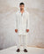 Agadir Shirt in Ivory and Aqua, mens relaxed fit shirt, resort wear, mens cotton shirt