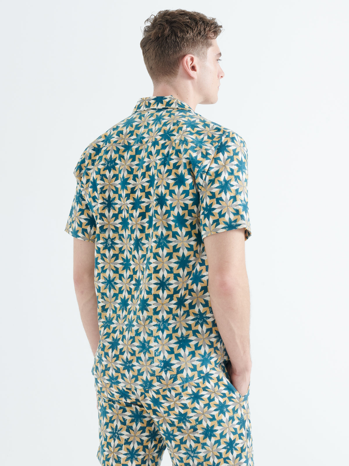 Paraiso Organic Cotton Shirt in Yellow and Green