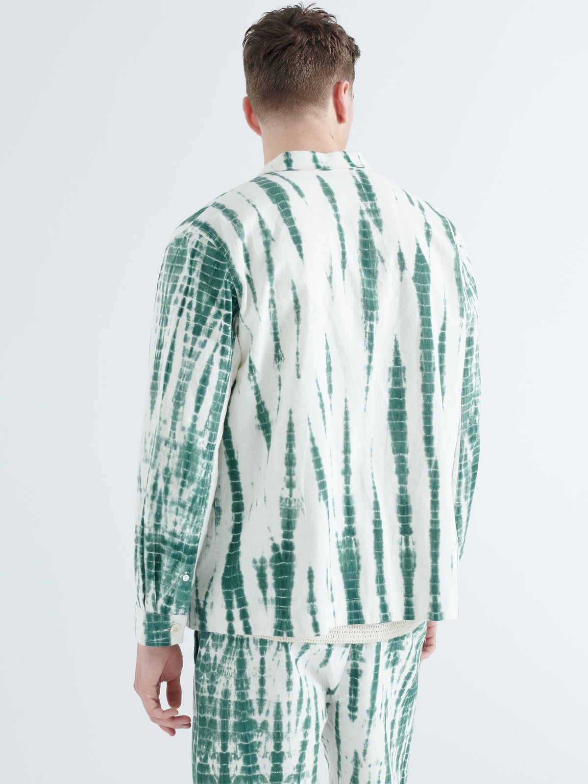 Talamanca Cotton Jacket in Green Tie-Dye