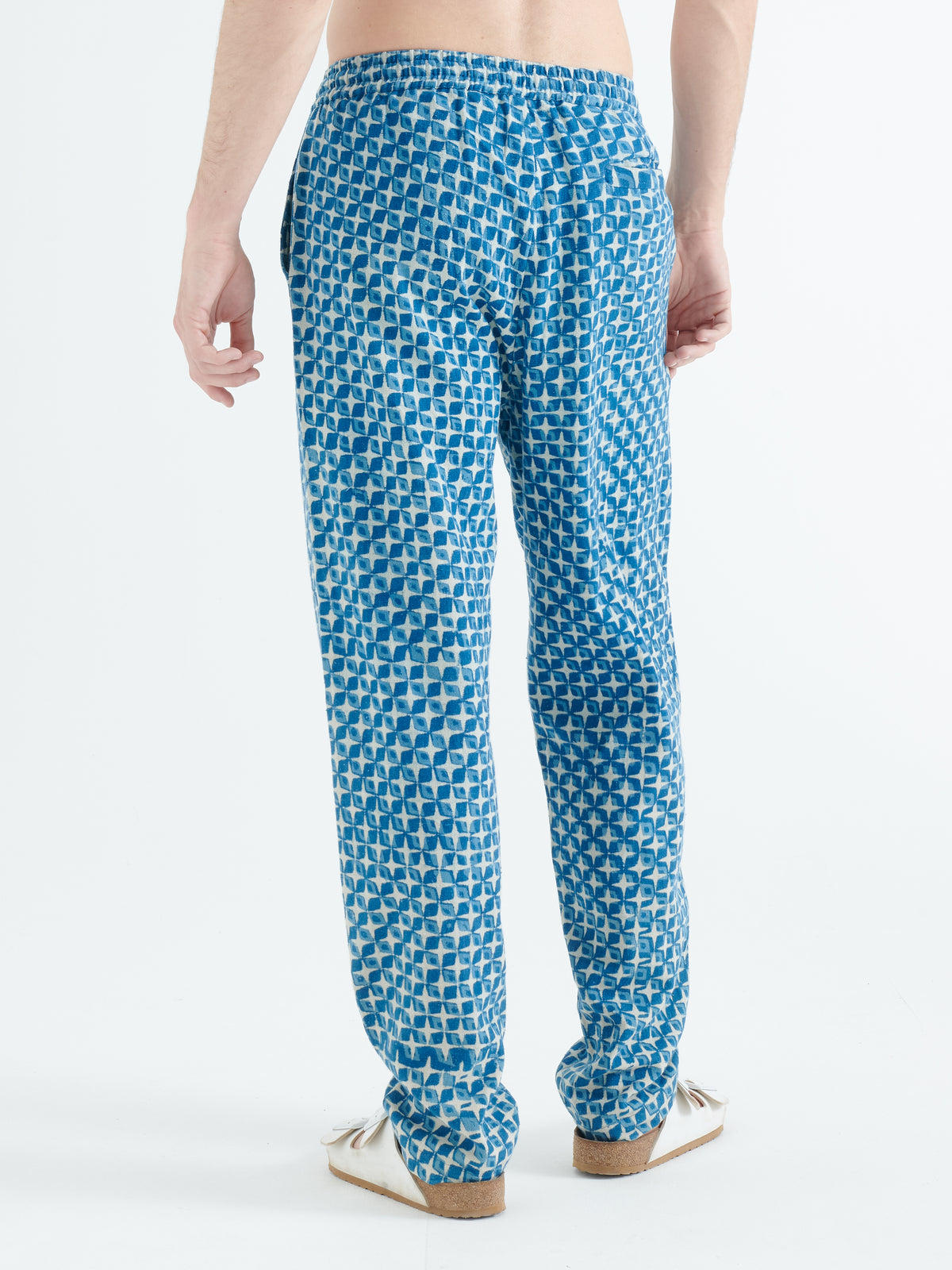 Malibu Organic Cotton in Blue Block Print