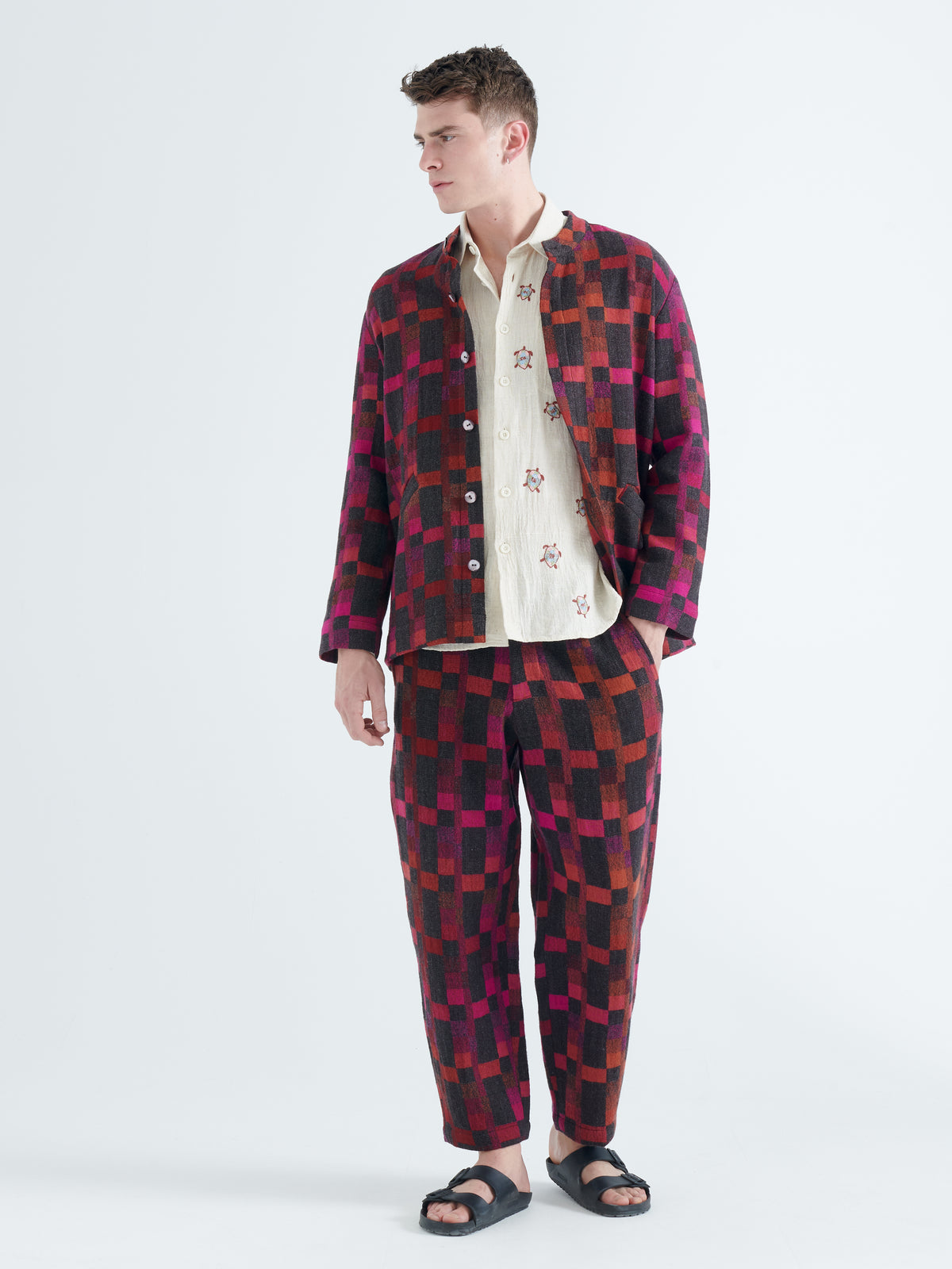 Istana Wool Jacket in Pink