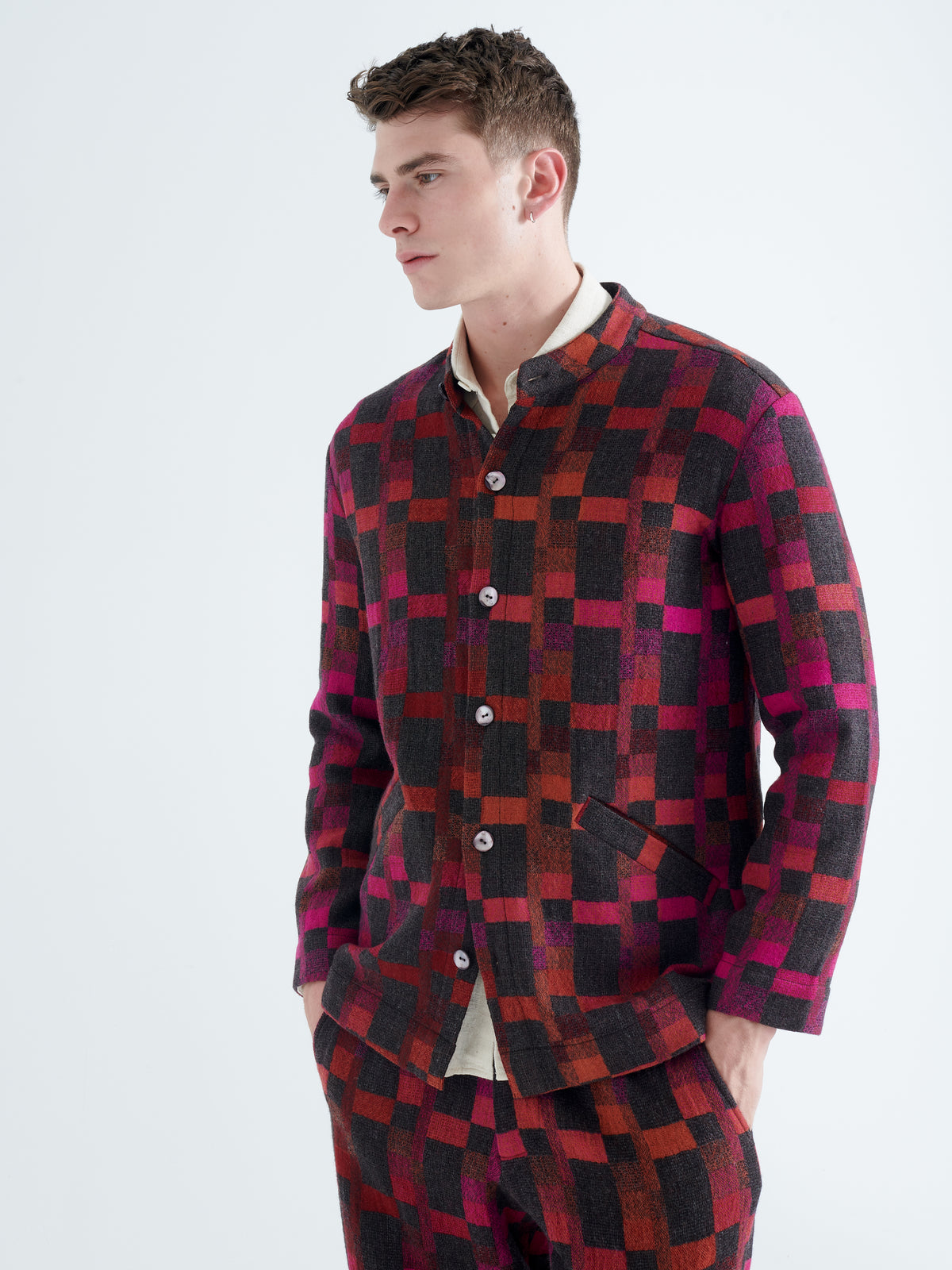 Istana Wool Jacket in Pink