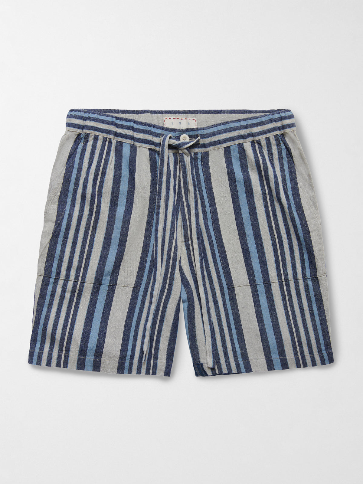 Es Cubells Cotton Shorts in Blue Stripes