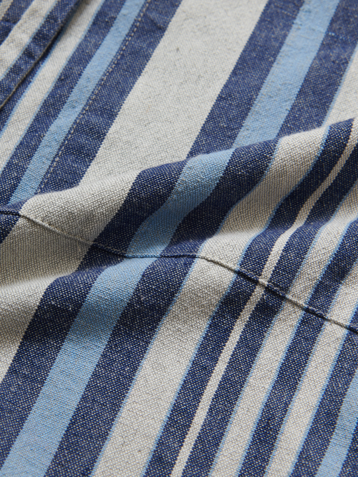 Es Cubells Cotton Shorts in Blue Stripes