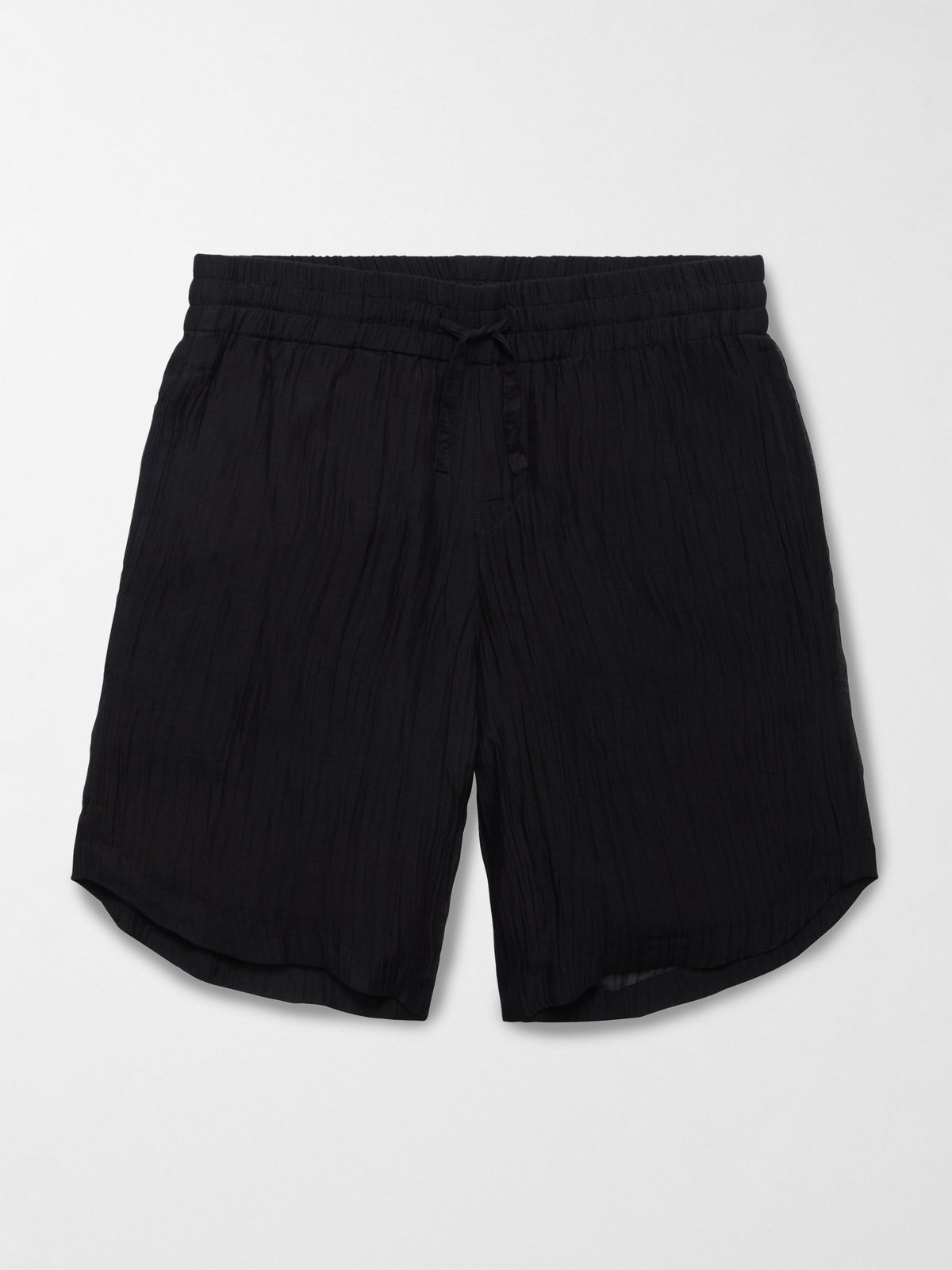 Hiri Cotton-Silk Shorts in Black