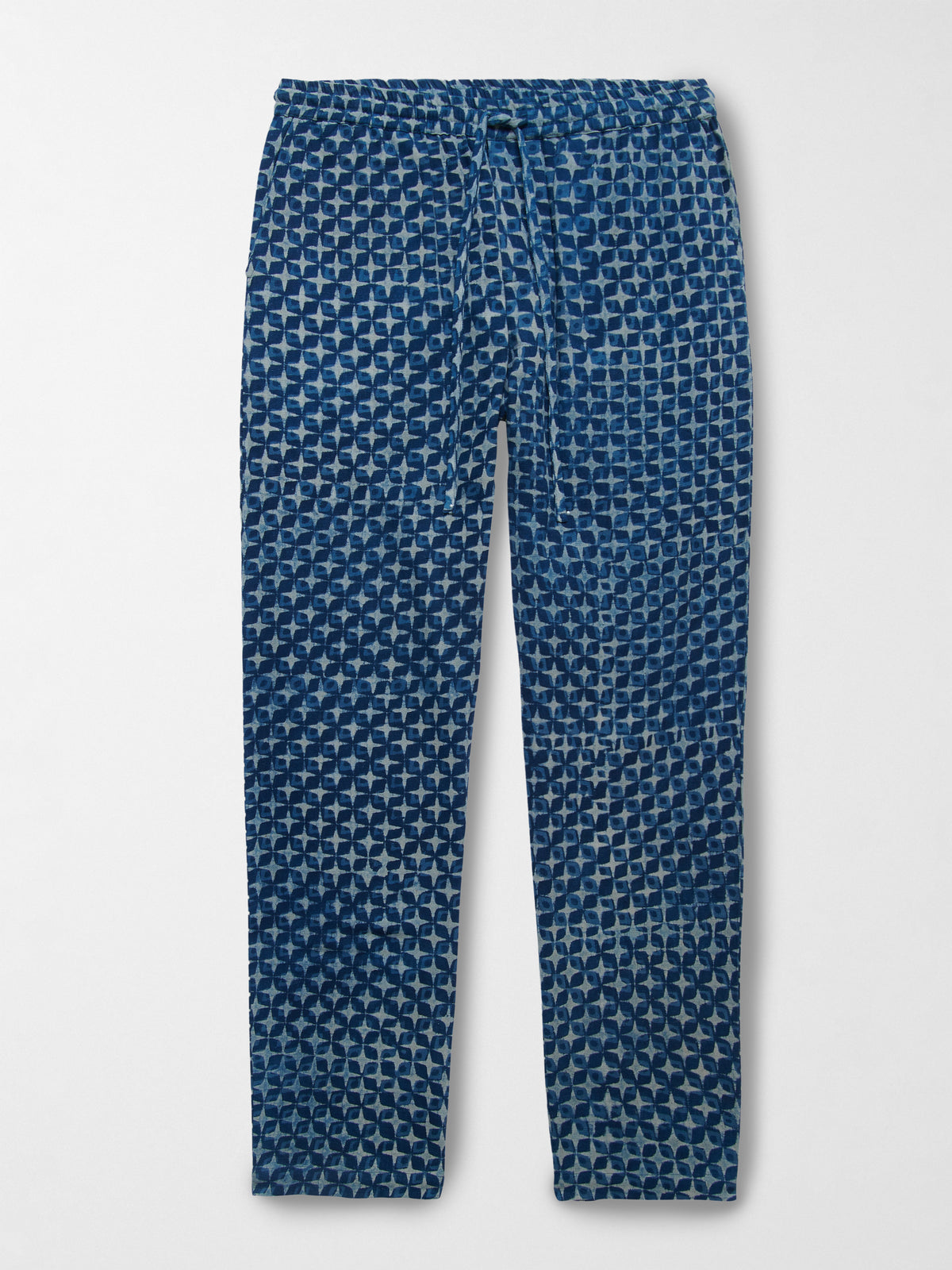 Malibu Organic Cotton in Blue Block Print