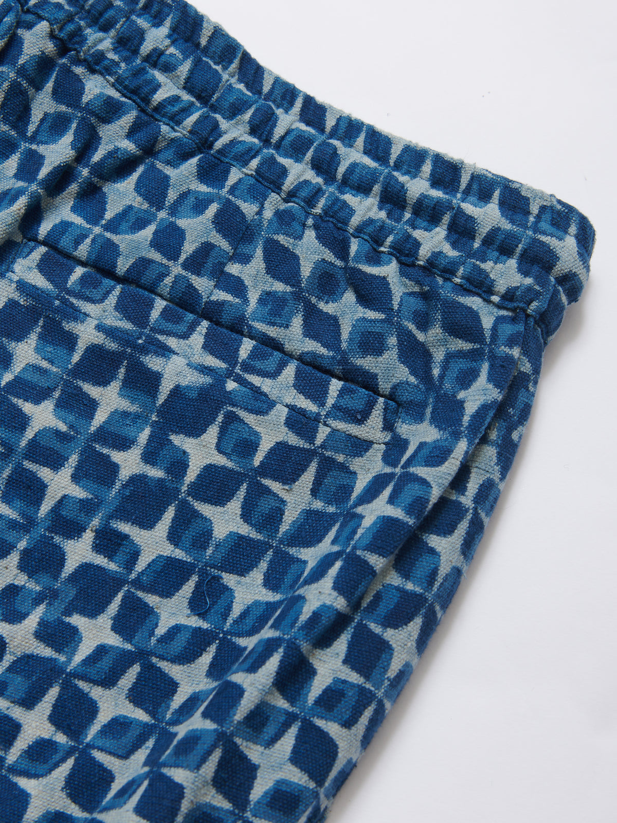 Malibu Organic Cotton in Blue Block Print