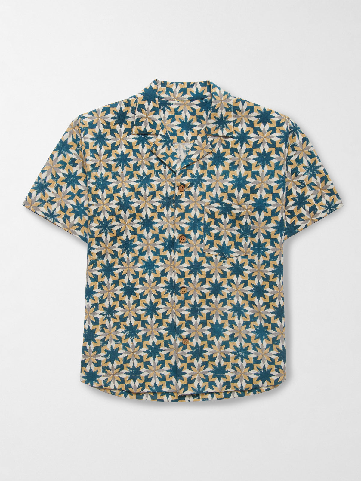 Paraiso Organic Cotton Shirt in Yellow and Green