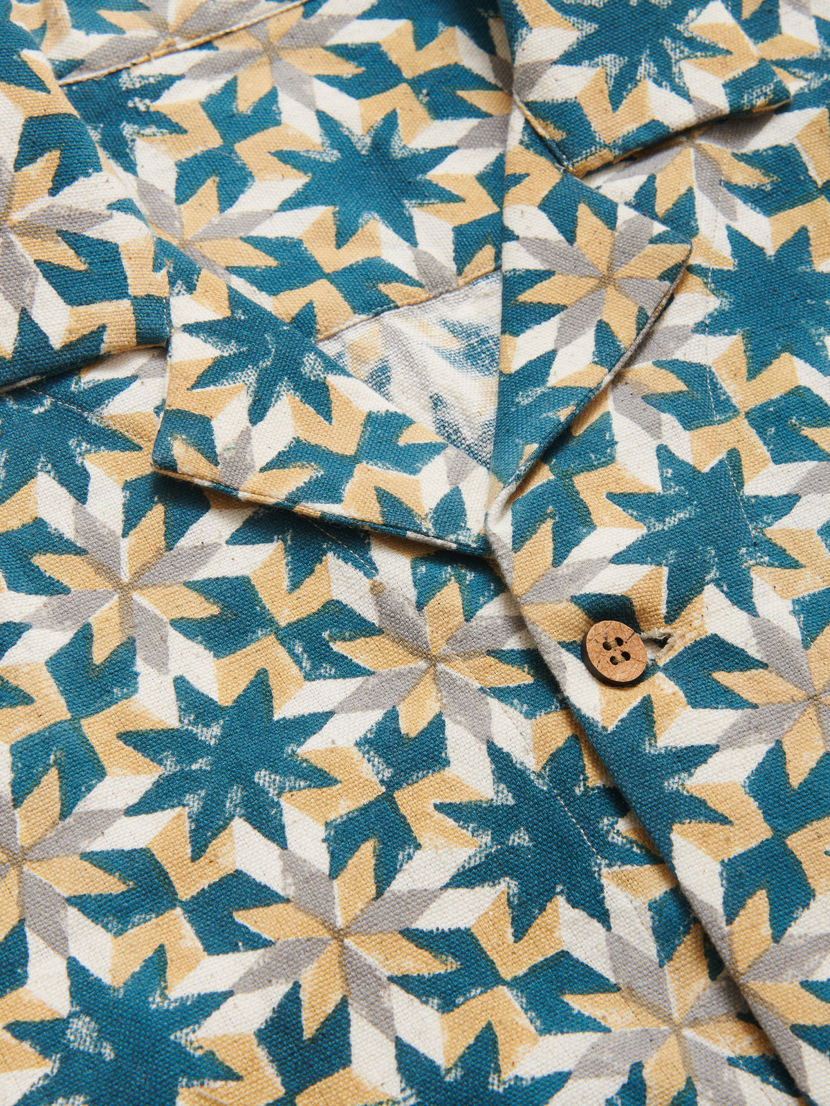 Paraiso Organic Cotton Shirt in Yellow and Green