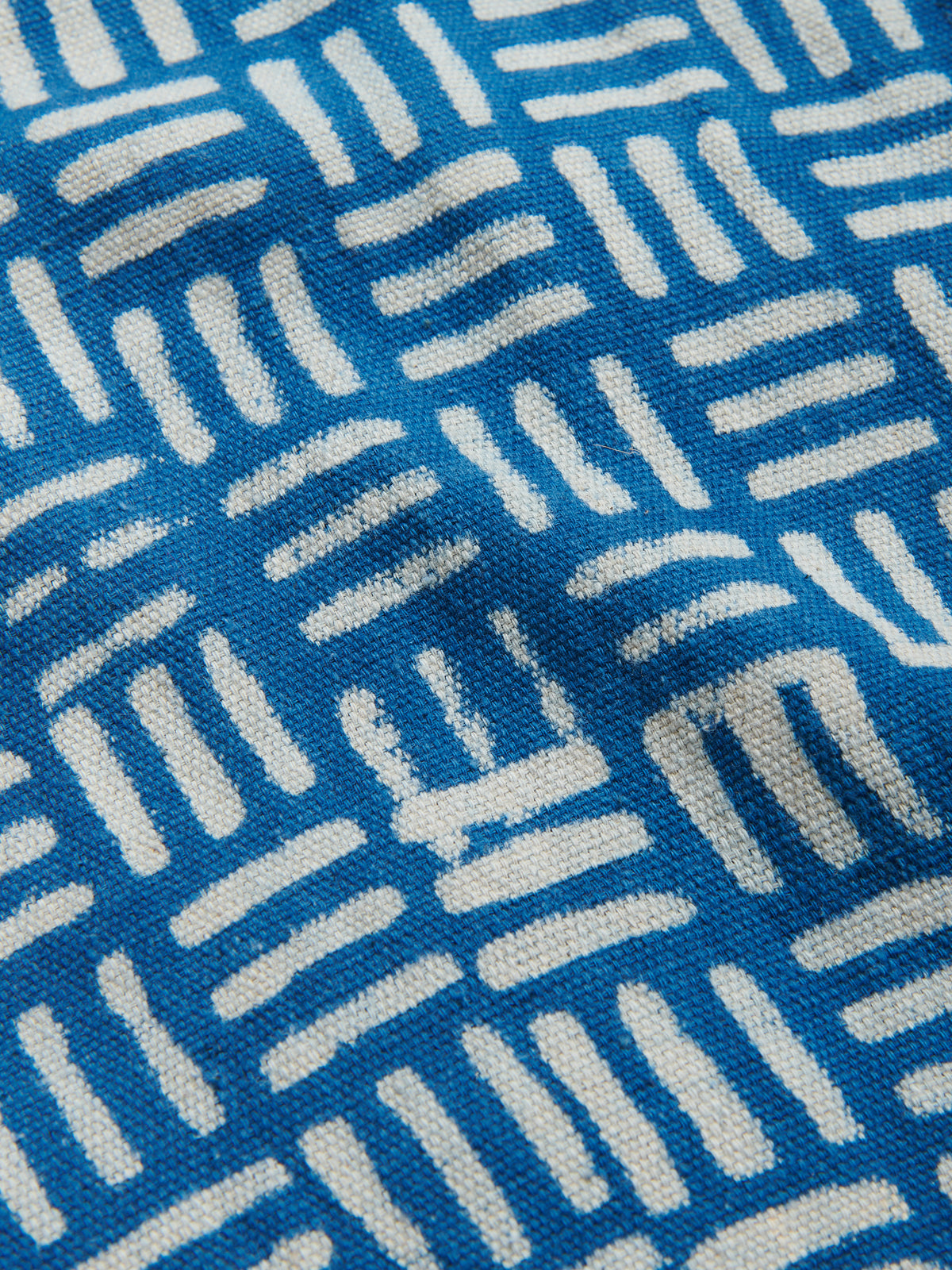 Enamorados Organic Cotton Shirt in Blue Block Print