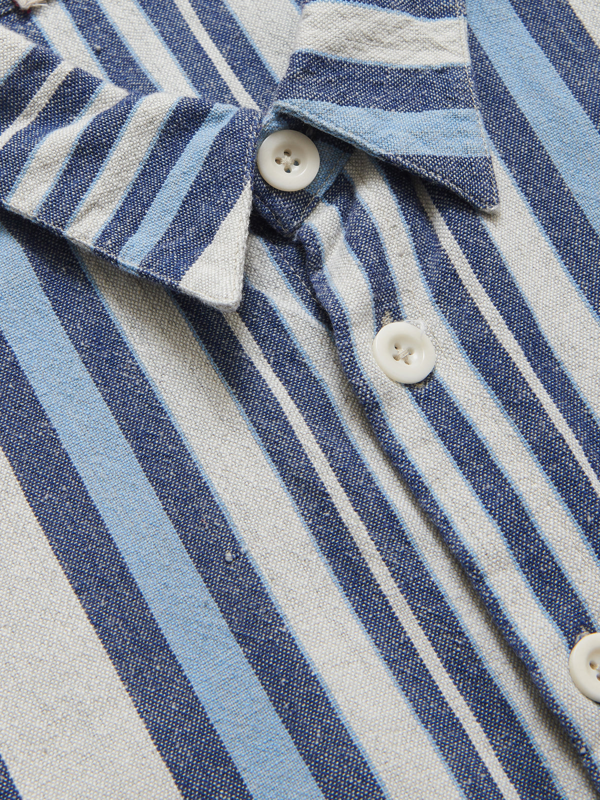 Enamorados Cotton Shirt in Blue Stripes