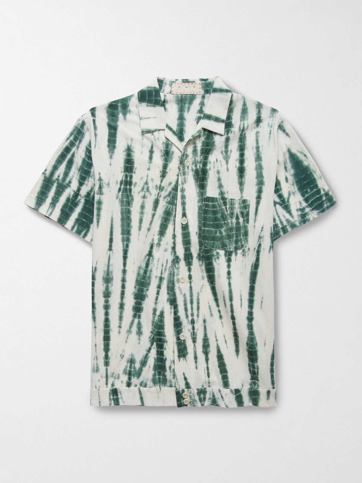 Paraiso Cotton Shirt in Green Tie-Dye