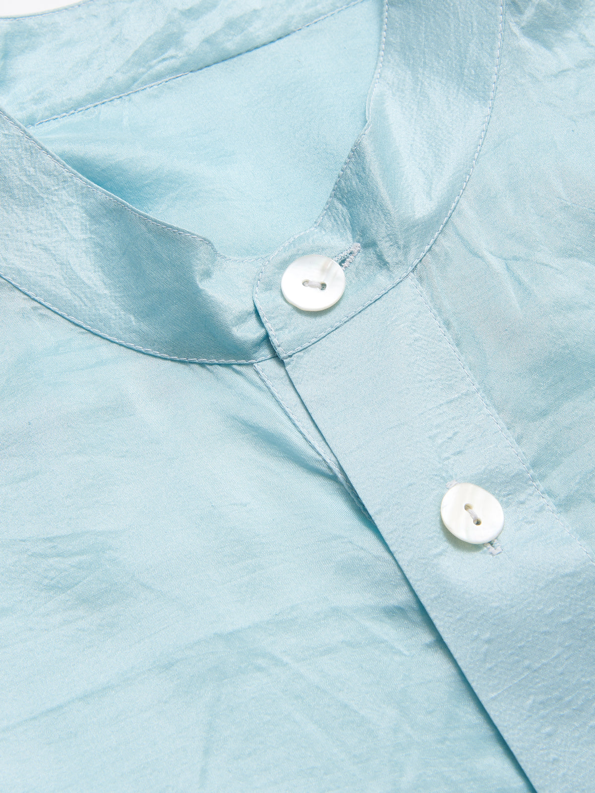 Tulum Silk Shirt in Blue Ombre