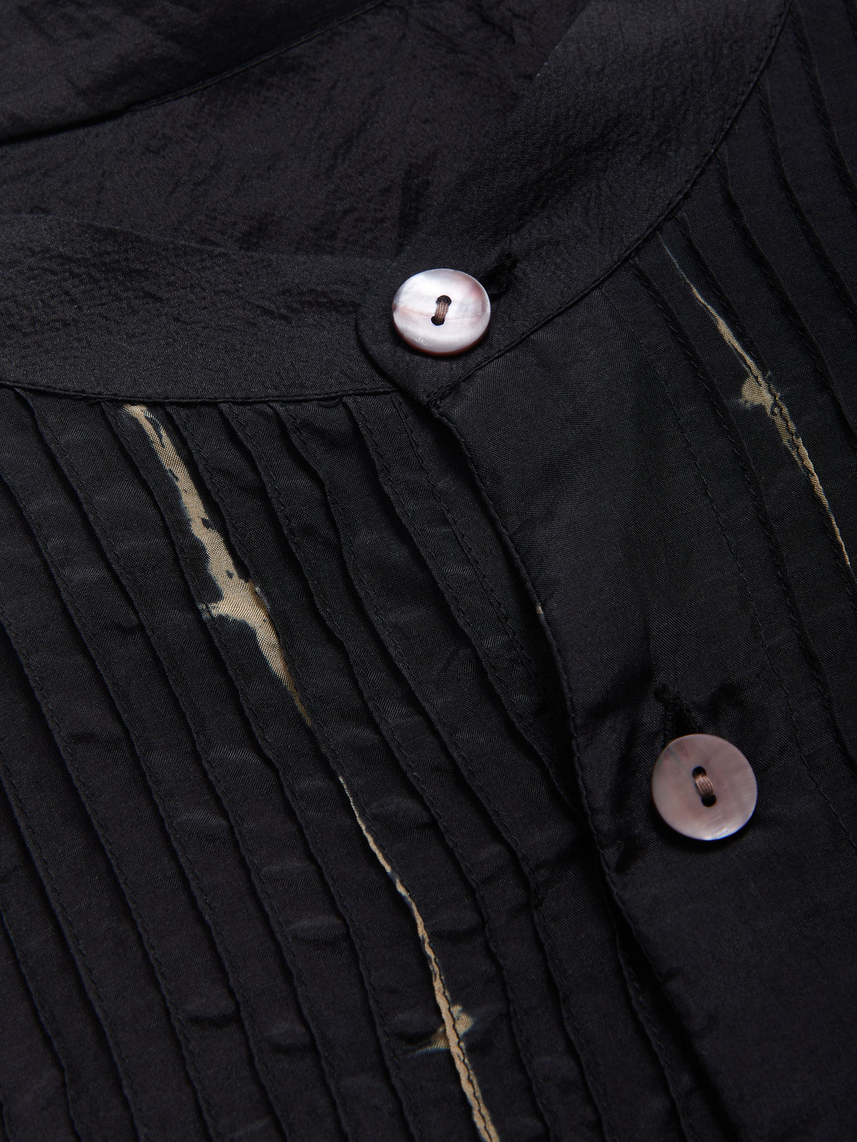 Cavalet Silk Shirt in Black and Sand