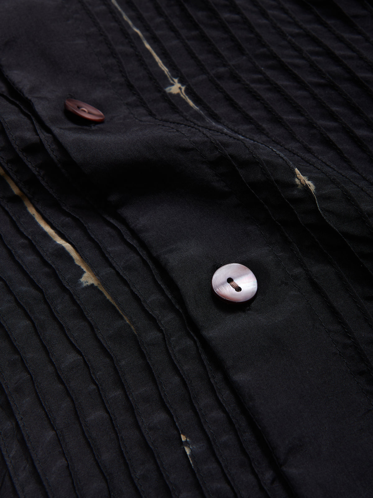 Cavalet Silk Shirt in Black and Sand
