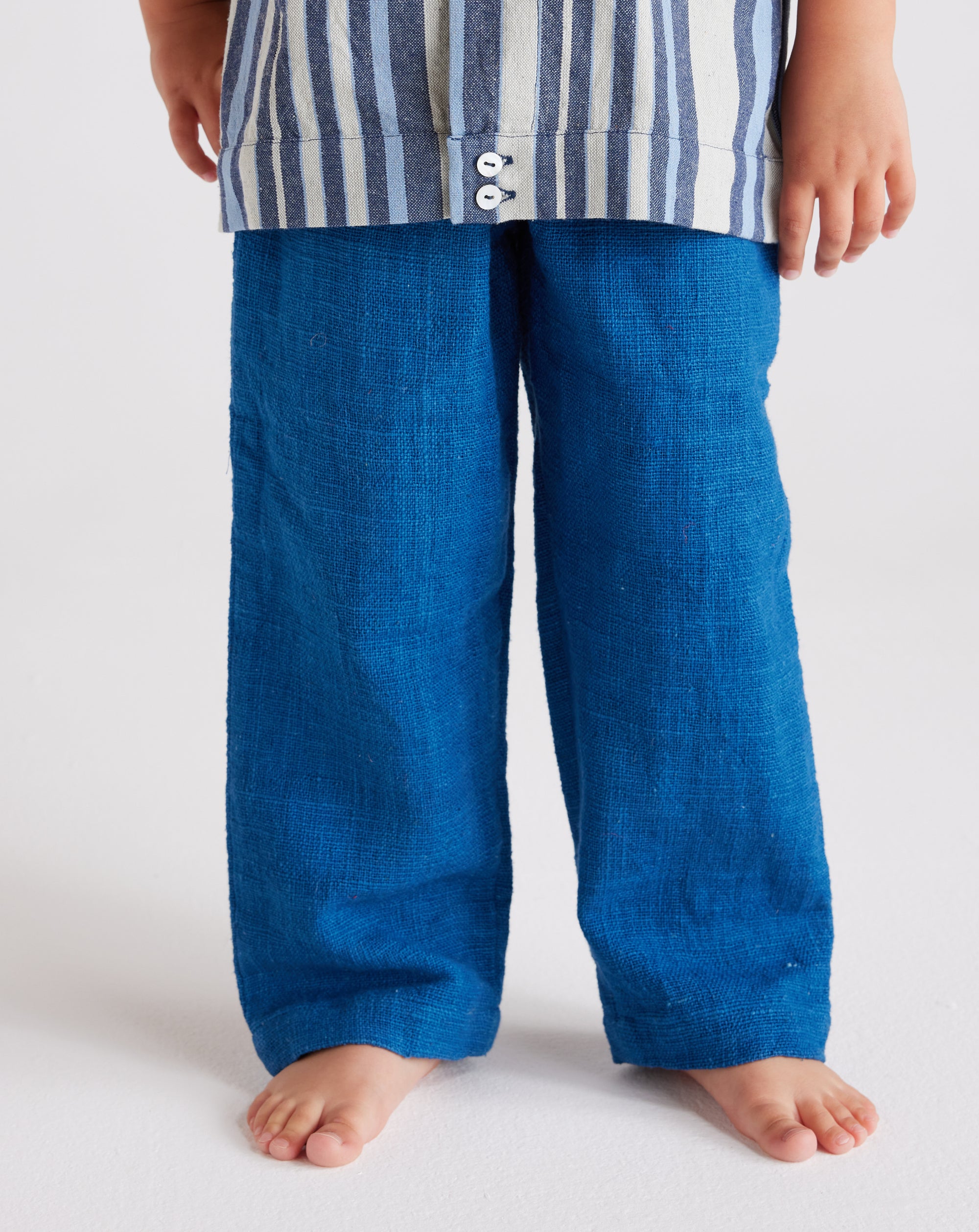 Kids Malibu Cotton Trousers in Midnight