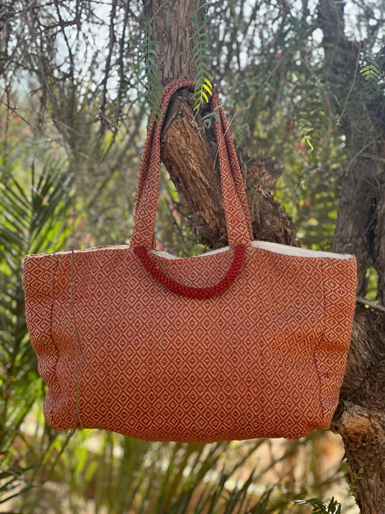 Vroulidia Bag in Red Diamond Pattern