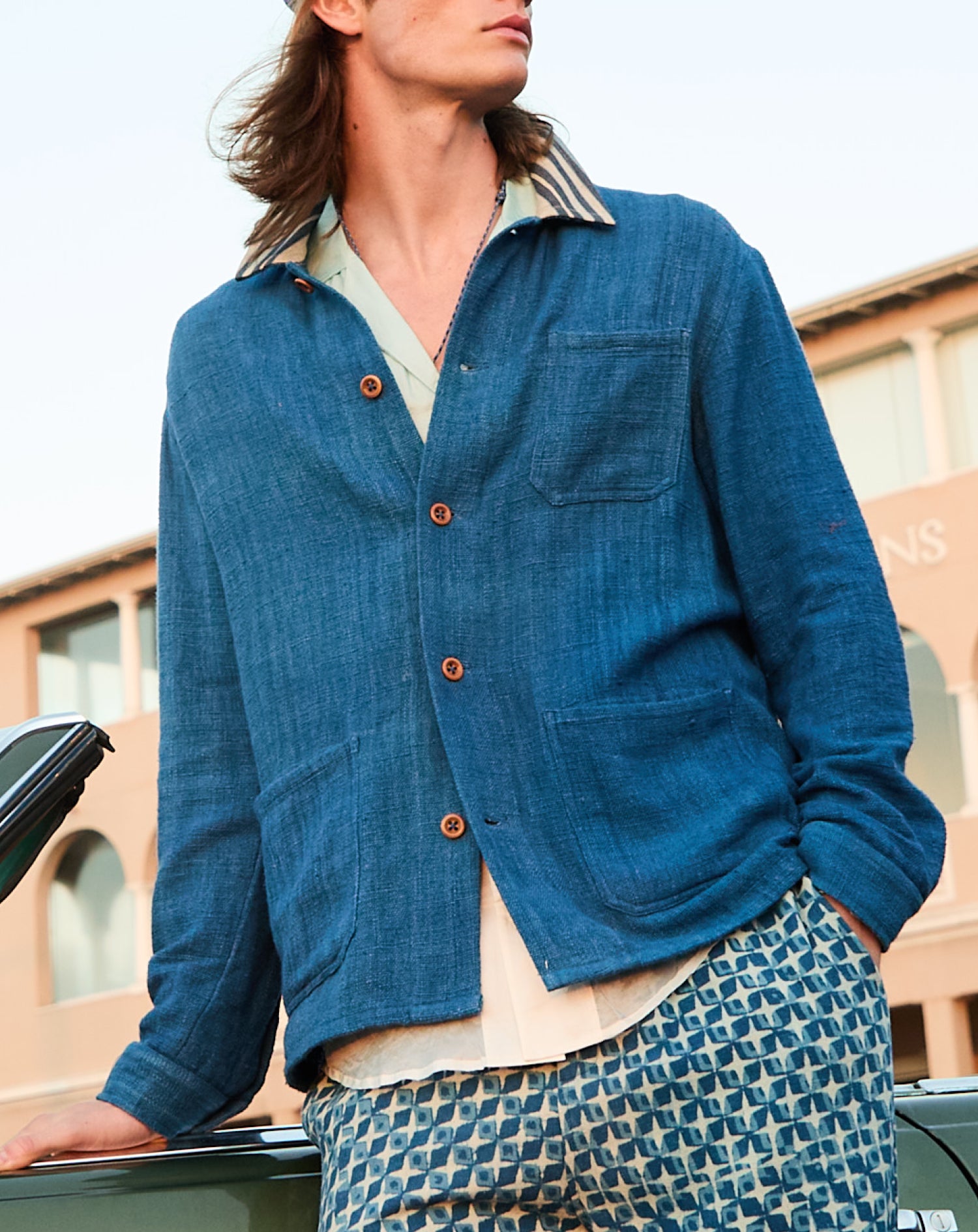 Wittering Organic Cotton Jacket in Midnight