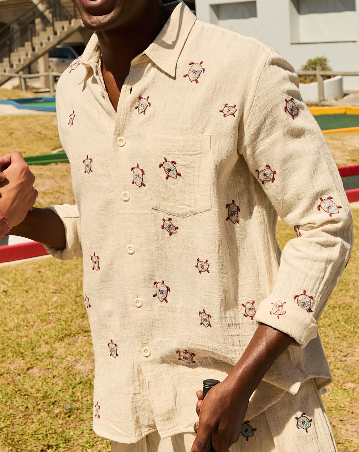 Enamorados Cotton Shirt in Cream