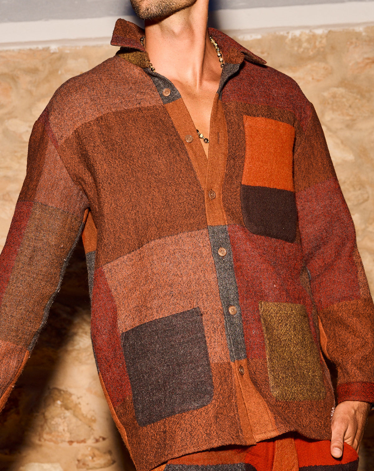 Mancora Wool Jacket in Orange