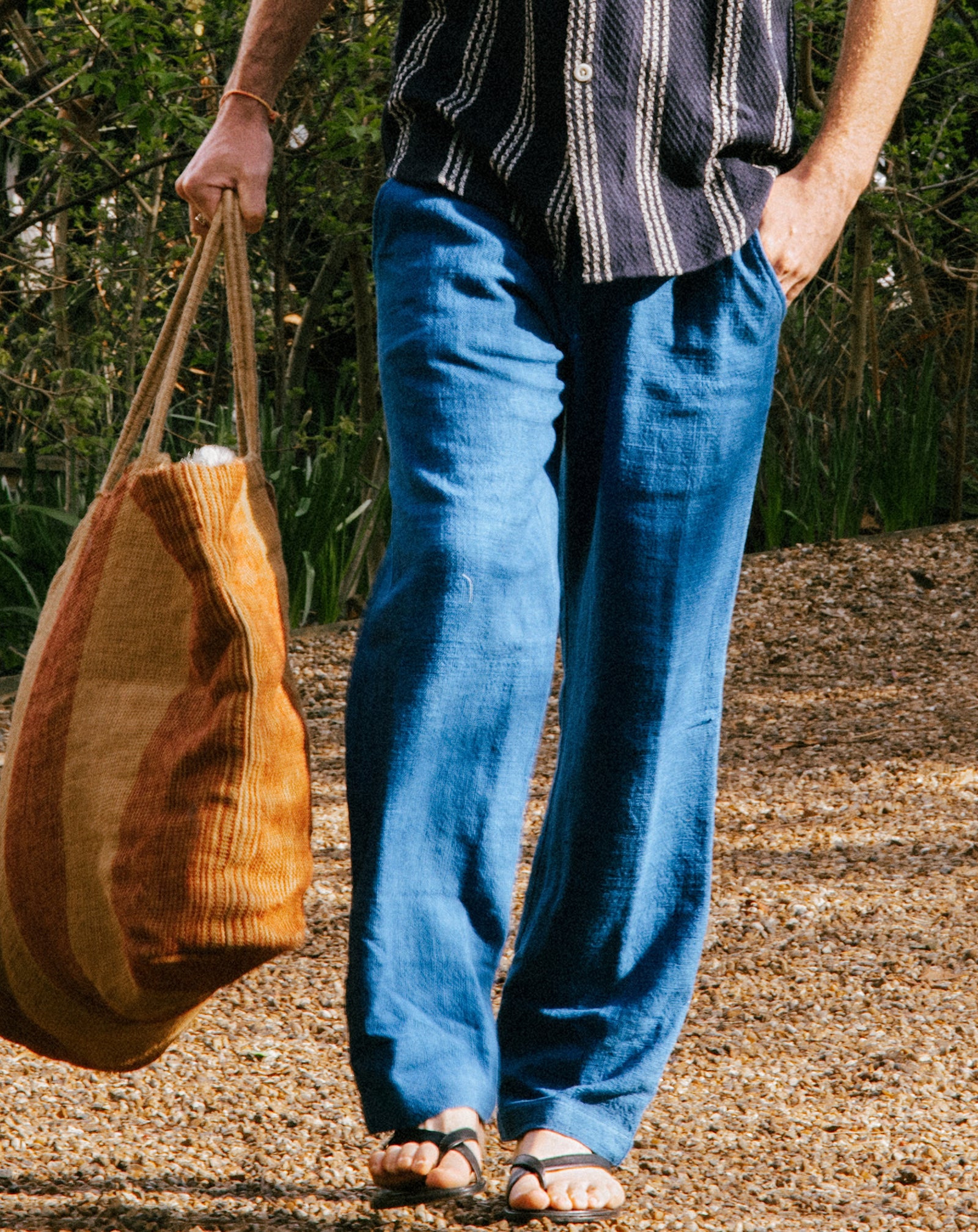 Jumeirah Organic Cotton Trousers in Midnight