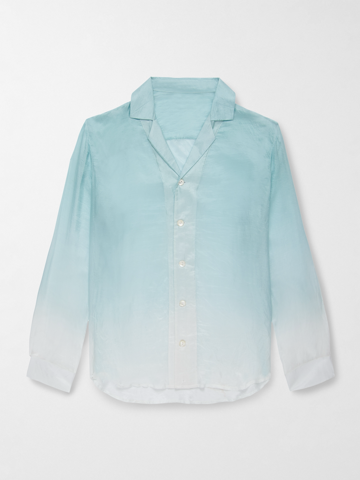 Paloma Silk Shirt in Blue Ombre