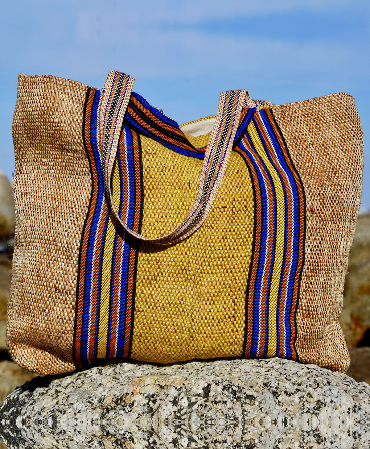 Augustus Bag In Blue &amp; Yellow Multi