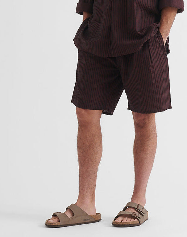 Mastella Shorts in Burgundy Stripe