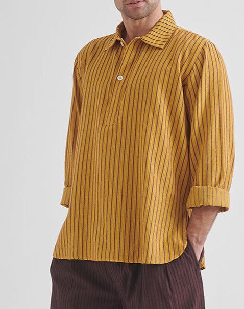 Ornos Relaxed Fit Shirt in Yellow and Red