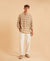Ecru Straight-Leg Cotton Trousers